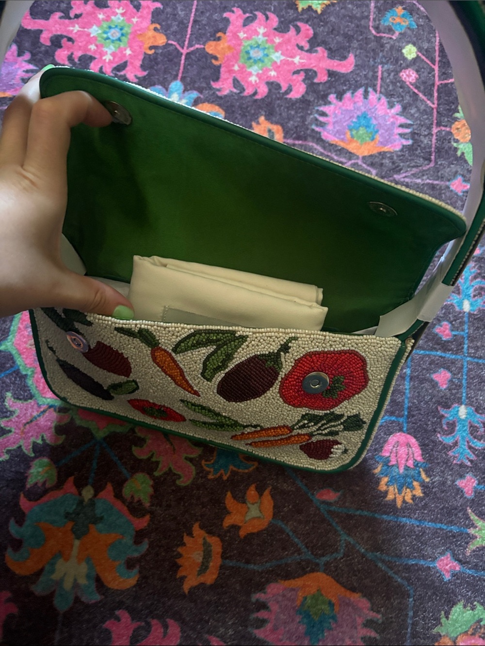 Staud Beaded Vegetable Embroidered Tommy Bag - Picture 3 of 4